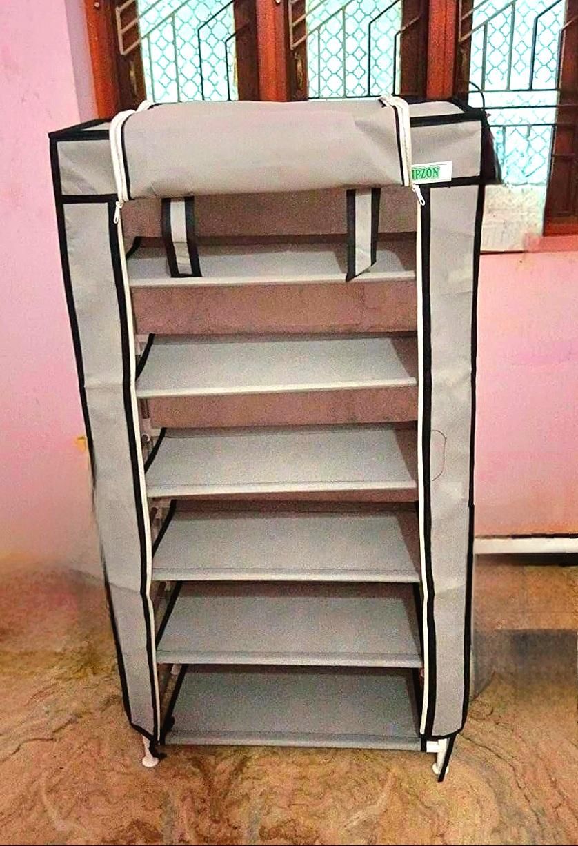 6 Rack Compatible Wardrobe Cabinet and Shoe Rack