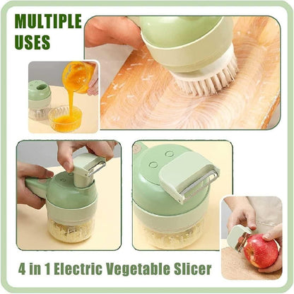 4 in 1 Portable Electric Powerful Vegetable Cutter Set