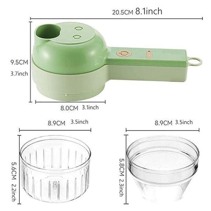 4 in 1 Portable Electric Powerful Vegetable Cutter Set