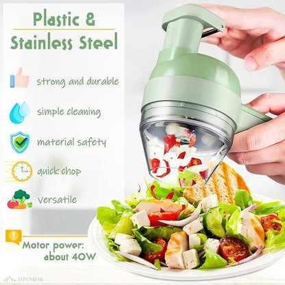 4 in 1 Portable Electric Powerful Vegetable Cutter Set