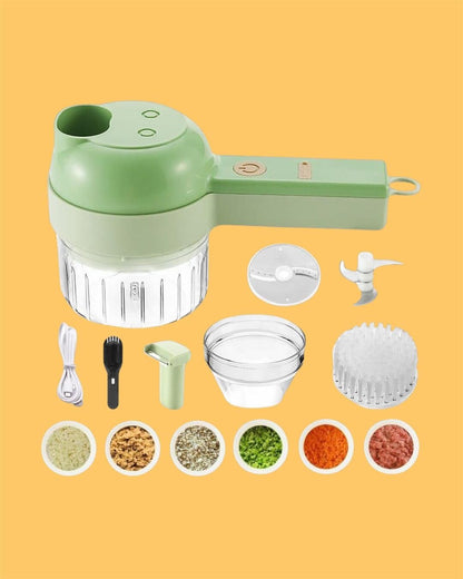 4 in 1 Portable Electric Powerful Vegetable Cutter Set