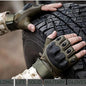 Non-Slip Half Finger Rubber Knuckle Riding Gloves