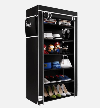 6 Rack Compatible Wardrobe Cabinet and Shoe Rack