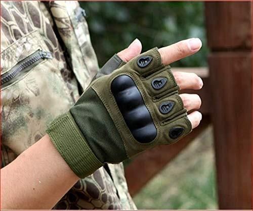 Non-Slip Half Finger Rubber Knuckle Riding Gloves